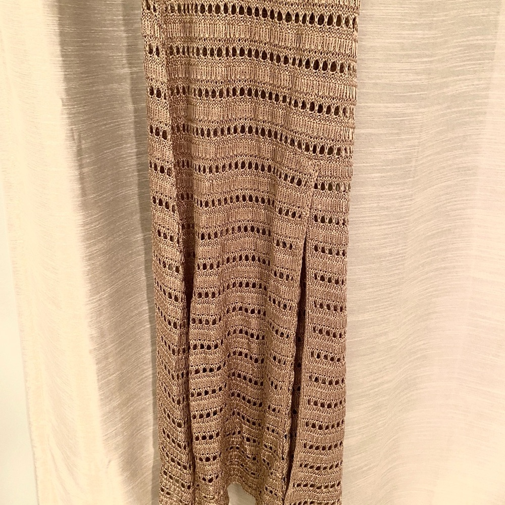 Gold Metallic Crochet Maxi Dress (New w/o tags) - Picture 7 of 7